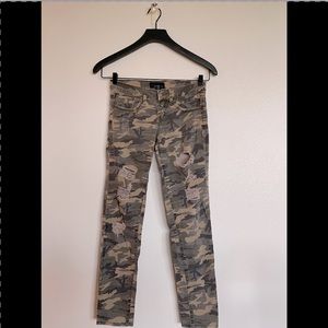 Forever 21 Distressed Camo Pants